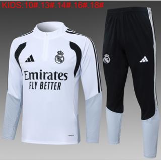 Chándal Real Madrid 2026/27 ( White Half Zip) - NIÑOS